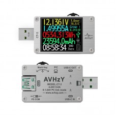 AVHzY CT-3 USB 3.1 Power Meter Tester Digital Multimeter Current Tester Voltage Detector Lua interpreter integrated DC 26.0000V 6.0000A Test Speed of Charger Cables PD 2.0/3.0 QC 2.0/3.0/4.0 pps Trigge 